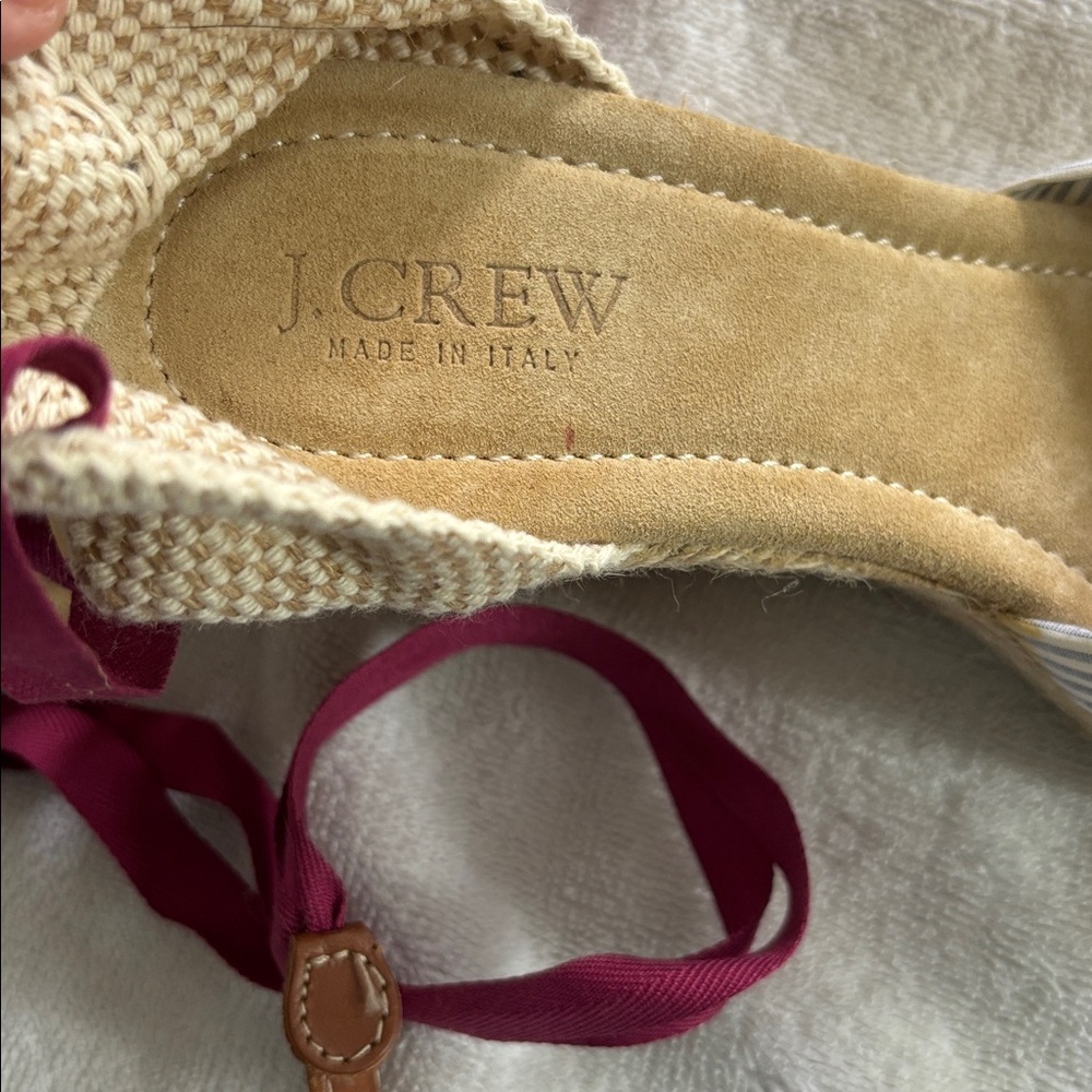 J Crew blue and white striped Espadrille, NWOT, size 7 - Picture 4 of 6